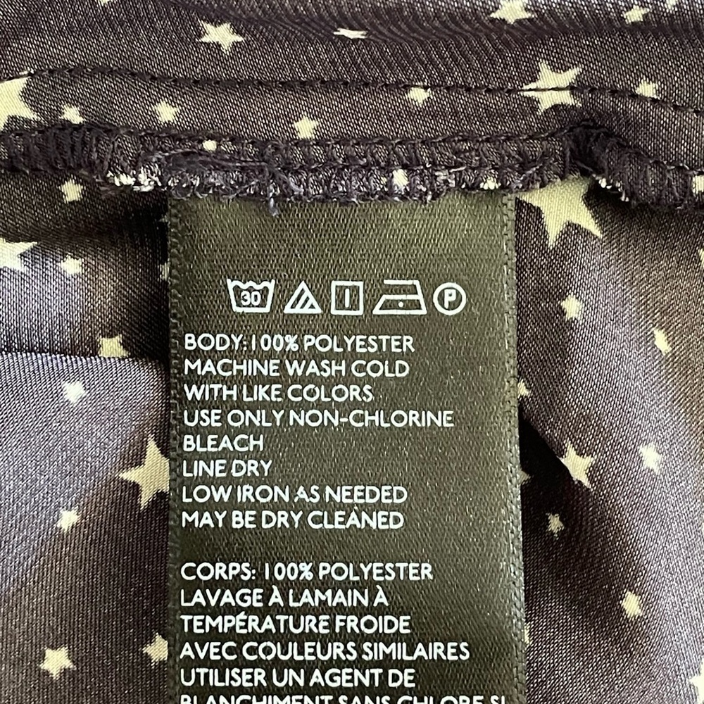 Urban Outfitters Blouse Navy With Stars Size S - Picture 7 of 7